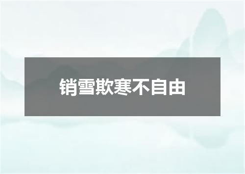 销雪欺寒不自由