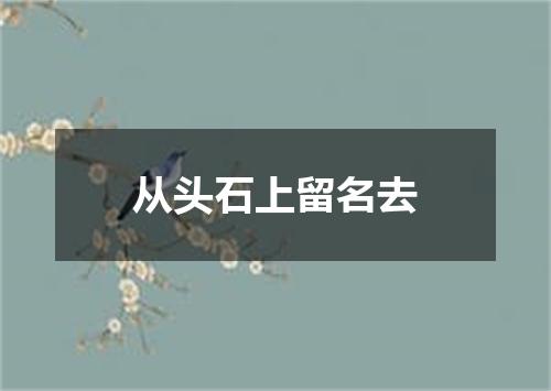 从头石上留名去