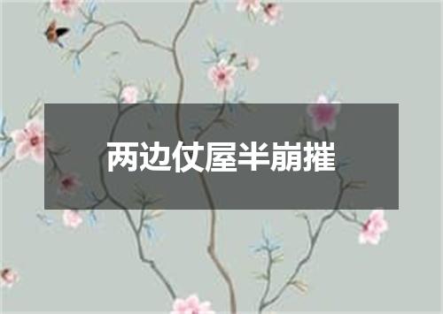 两边仗屋半崩摧