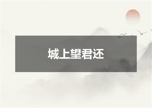 城上望君还