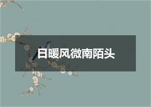 日暖风微南陌头