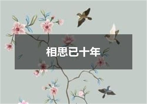 相思已十年