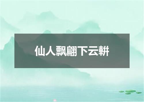 仙人飘翩下云輧