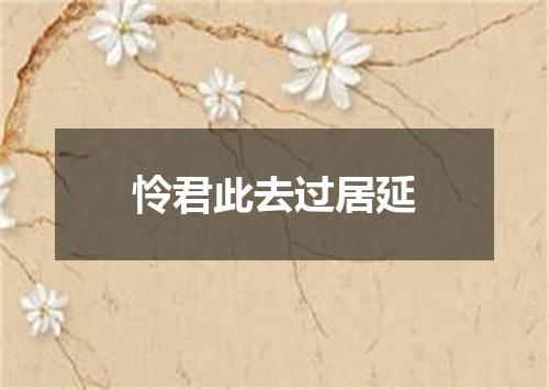 怜君此去过居延