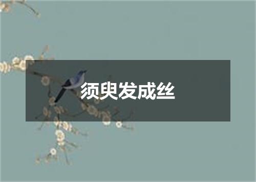 须臾发成丝