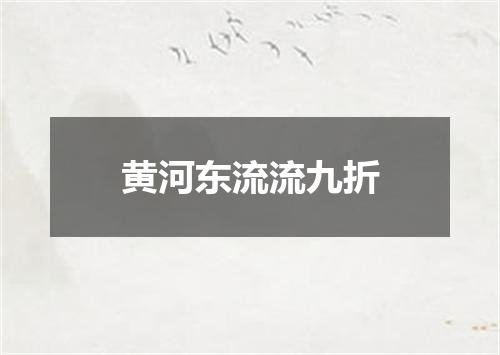 黄河东流流九折