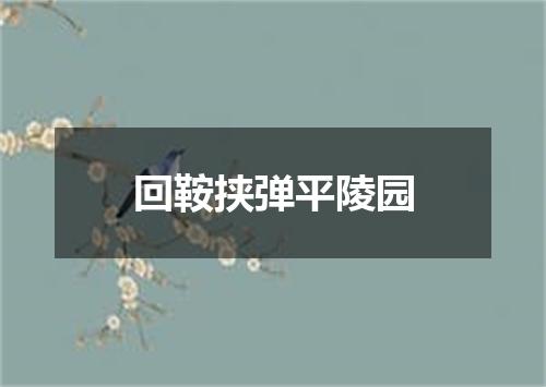 回鞍挟弹平陵园