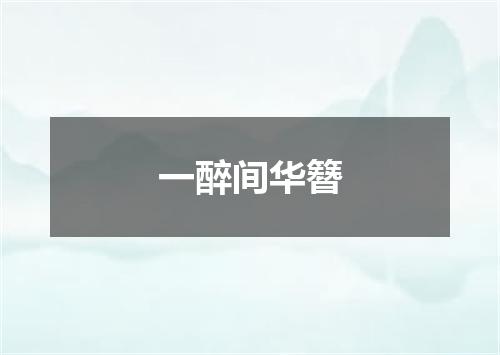 一醉间华簪