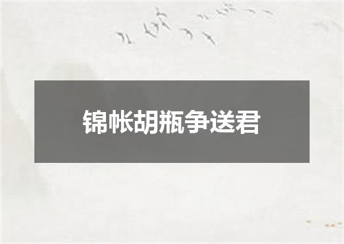 锦帐胡瓶争送君