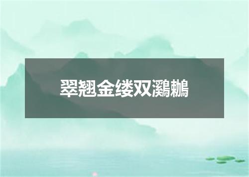 翠翘金缕双鸂鶒