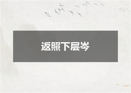 返照下层岑