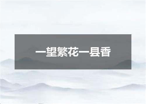 一望繁花一县香