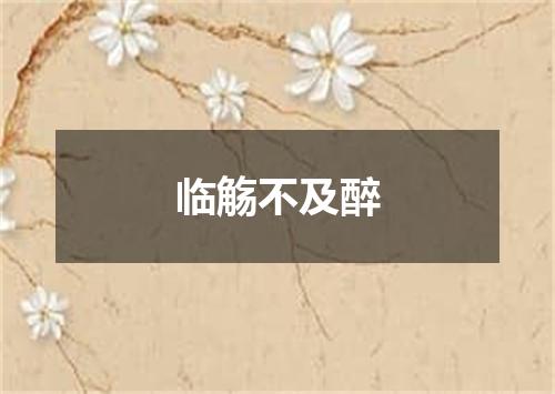 临觞不及醉