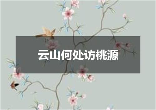 云山何处访桃源