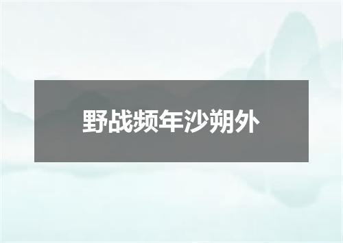 野战频年沙朔外