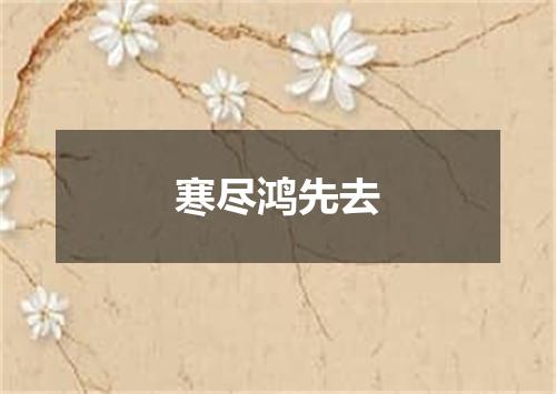 寒尽鸿先去