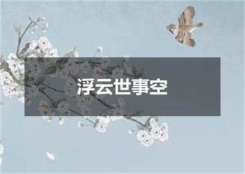 浮云世事空