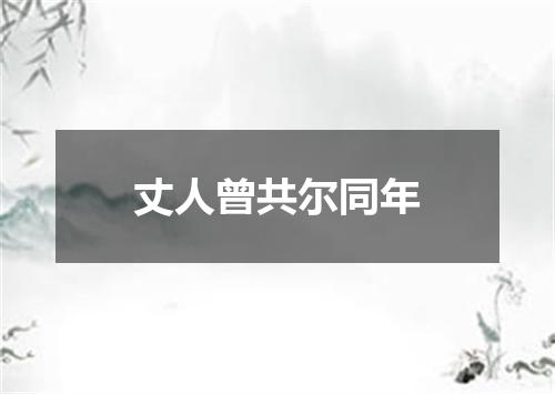 丈人曾共尔同年