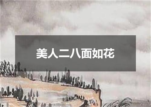美人二八面如花