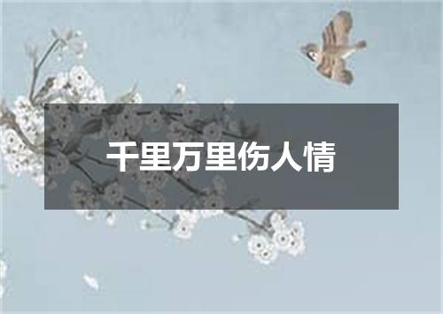 千里万里伤人情
