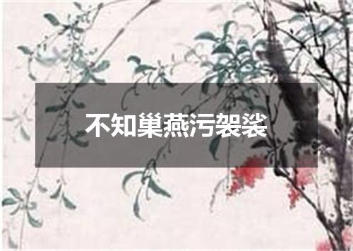不知巢燕污袈裟