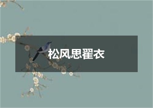 松风思翟衣