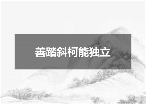 善踏斜柯能独立