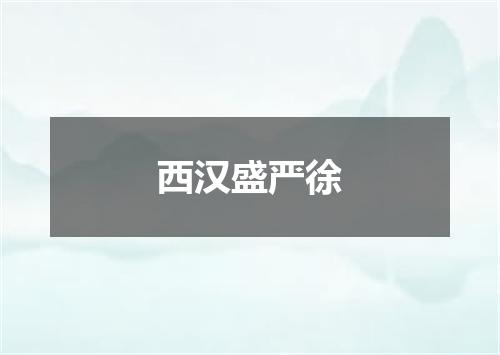 西汉盛严徐