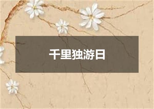 千里独游日