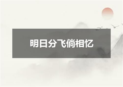 明日分飞倘相忆