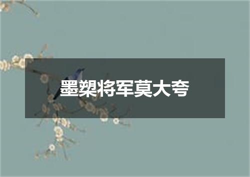 墨槊将军莫大夸