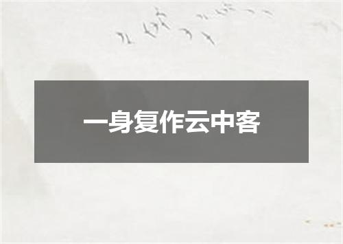 一身复作云中客