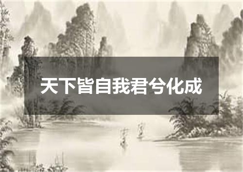 天下皆自我君兮化成
