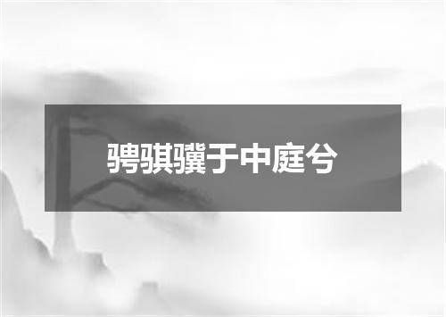 骋骐骥于中庭兮