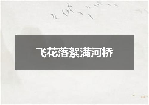 飞花落絮满河桥