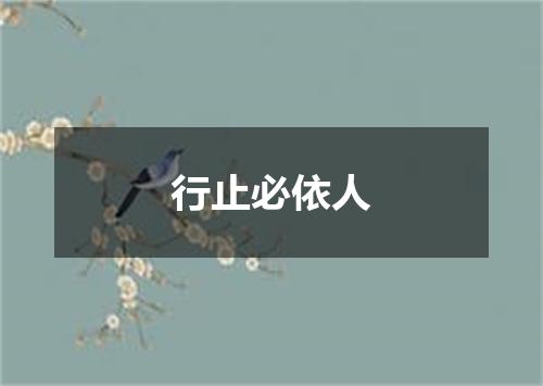 行止必依人