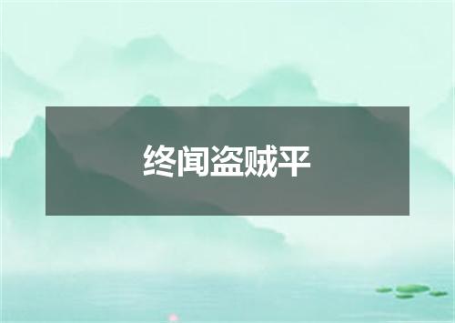终闻盗贼平