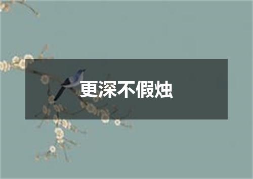 更深不假烛