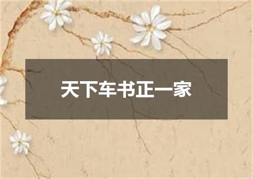 天下车书正一家