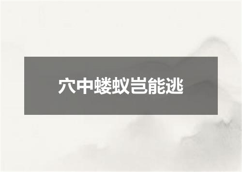穴中蝼蚁岂能逃