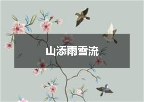 山添雨雪流