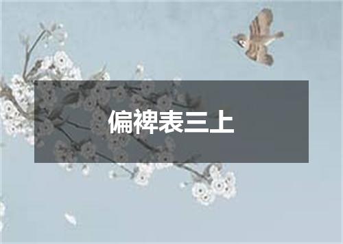 偏裨表三上