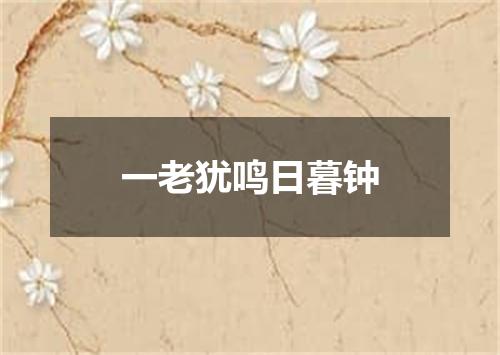 一老犹鸣日暮钟