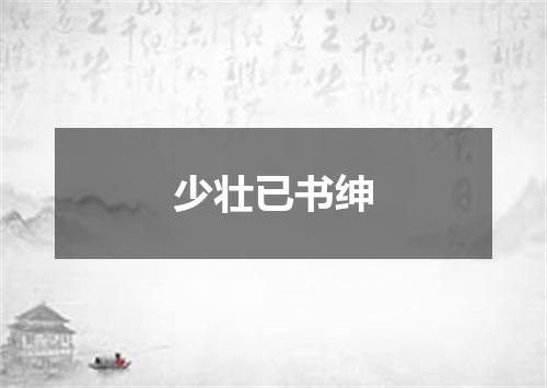 少壮已书绅