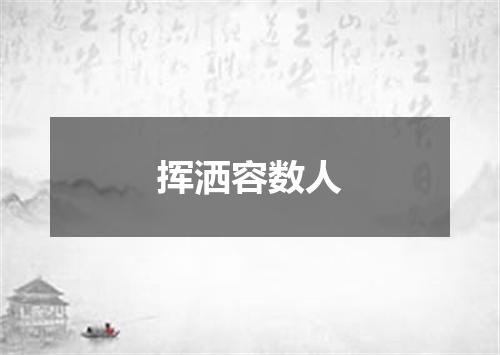 挥洒容数人