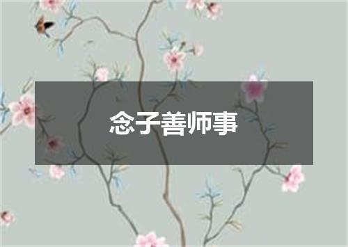 念子善师事