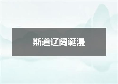 斯道辽阔诞漫