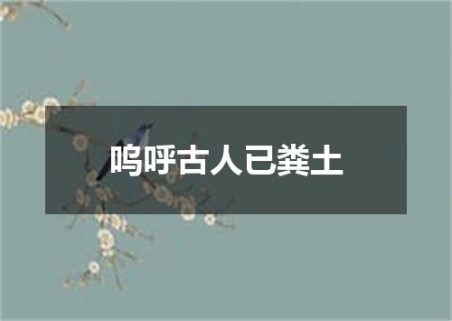 呜呼古人已粪土