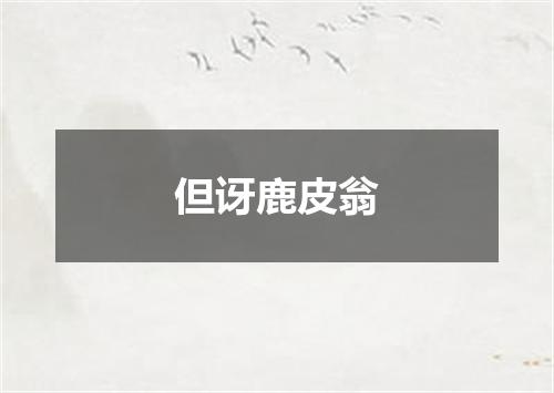 但讶鹿皮翁