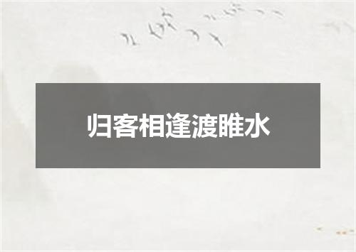 归客相逢渡睢水